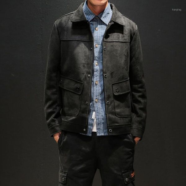 

2019 autumn chamois down will code jacket loose coat black1, Black;brown