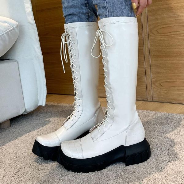 

new arrivals brand quality genuine leather brand elastic boot chic winter shoes boots women cosy for walk footwear female, Black