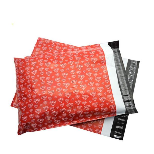 

50pcs/pack thickness diamond courier bag colorful poly mailer bags printing poly self seal plastic packing envelope wmtohp