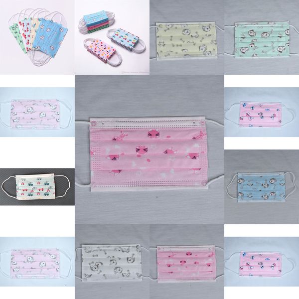 

girls disposable cartoon boys kids non-woven respirator child mouth mask anti pollution brxhr6 vvsg ismd