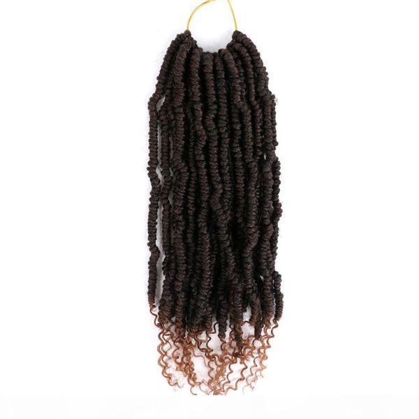 

bomb twist crochet hair 12 inch spring twist crochet braids 60g pc pre-looped mini passion twist synthetic braiding hair, Black