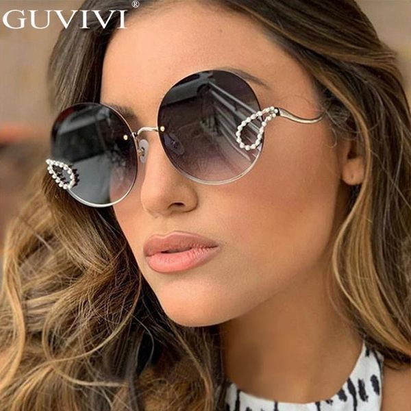 

diamond round sunglasses women oval vintage sunglasses men oversized gradient retro eyewear steampunk sunglass uv400, White;black