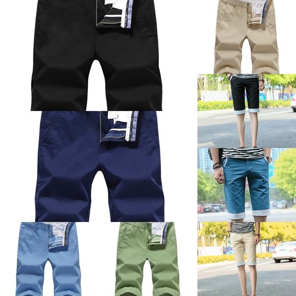

btmnx 2019 лето капри мужские корейский классический спортивный pantsshorts случайные штаны 6papo штаны сплошной цвет тонкий 5-точка пляжные, Blue