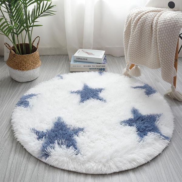

carpets fashionable multi-color and multi-pattern living room carpet home bedroom round soft decoration1