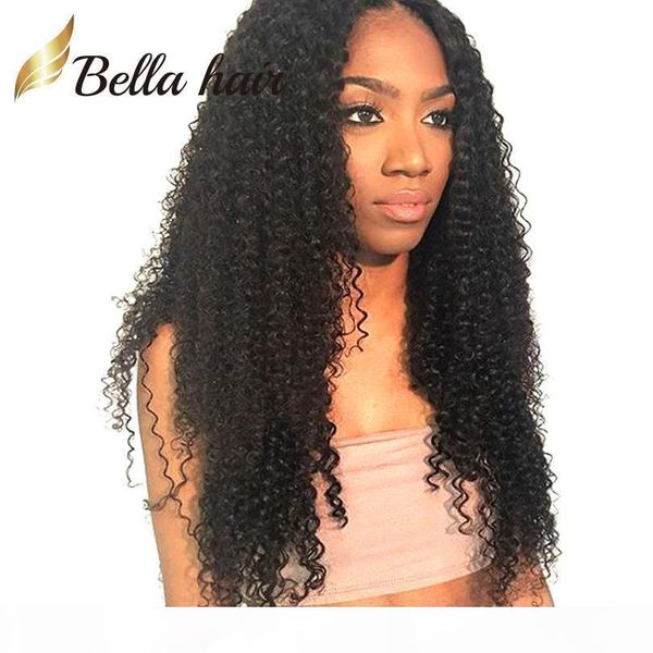 

mongolian virgin human hair lace wigs kinky curly lace front wigs medium cap with combs natural color medium brown lace bellahair, Black;brown