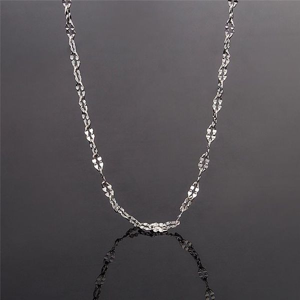 

chains simple women necklace korean version of copper exquisite ladies casual fashion chain gift jewelry, Silver