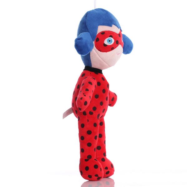 

30cm lovely cartoon ladybug joaninha girls mask super cat doll kids plush toys gift