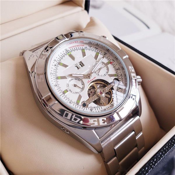 

мужские автоматические механические часы сглаживать классический стиль 50мм полнофункциональную нержавеющей стали ремень качества топ бизнес, Slivery;brown