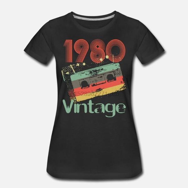 

men t shirt 1980 mixed tape shirt 40th birthday t-shirt women t1, White;black