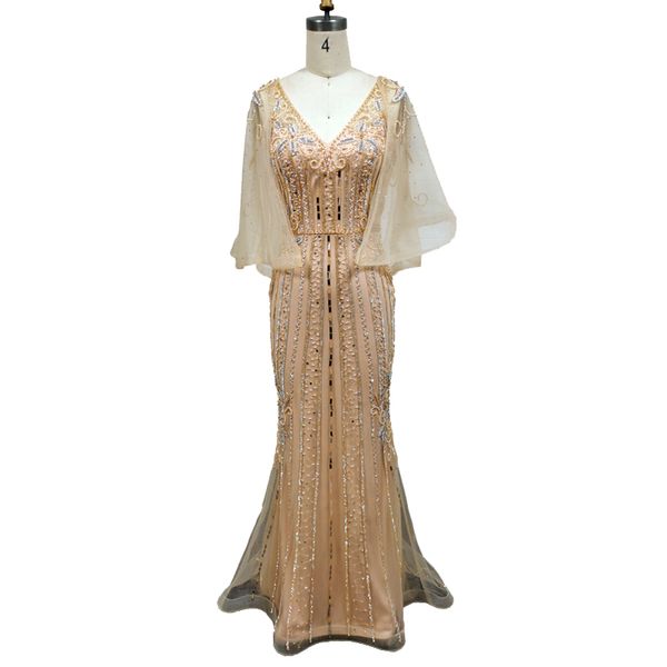 

fashionable and elegant v-neck long tail evening dress tulle beaded sequins formal evening dress ball party, Black;red