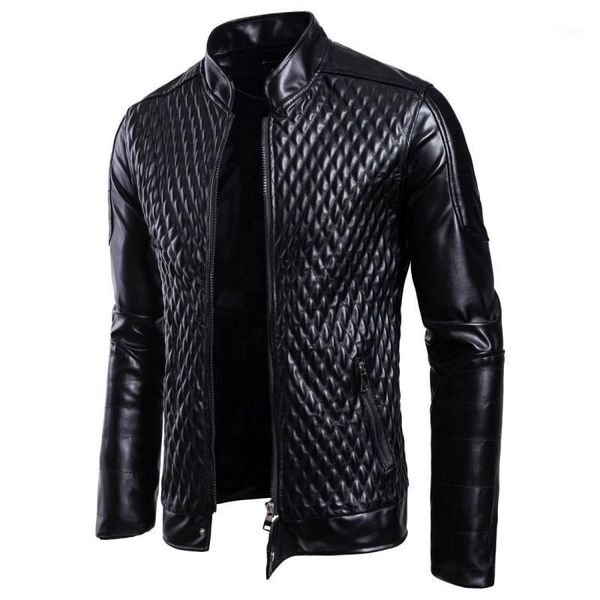

spring autumn new black red pu leather mens jacket men coat ropa de hombre windbreaker 3xl1, Black;brown
