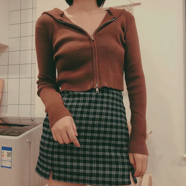 

bm2020 autumn brown cardigan harajuku style 19591233 bm2020 autumn brown cardigan coat harajuku style 19591233 coat zipper zipper zipper rd3, White;black