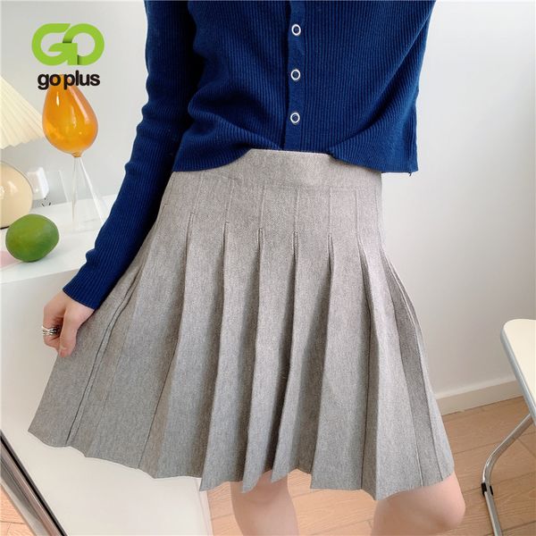 

goplus women's skirts korean style high waist black harajuku a-line pleated mini woman skirts mujer faldas mujer moda 2020 y1214