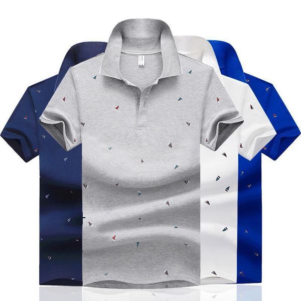 

summer short sleeve polo shirts for men sailboat print polo slim fit streetwear tees casual men's golf shirts male clothing, White;black