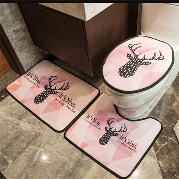 

deer designer toilet seat covers sets indoor door mats u mats sets eco friendly bathroom creative accessories