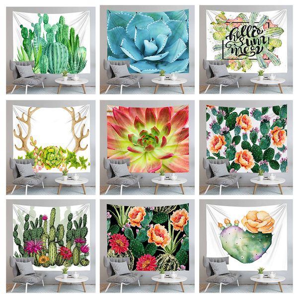 

3d cactus печатный yoga mat wall art висячие гобелен home decor покрывало одеяло большого размера