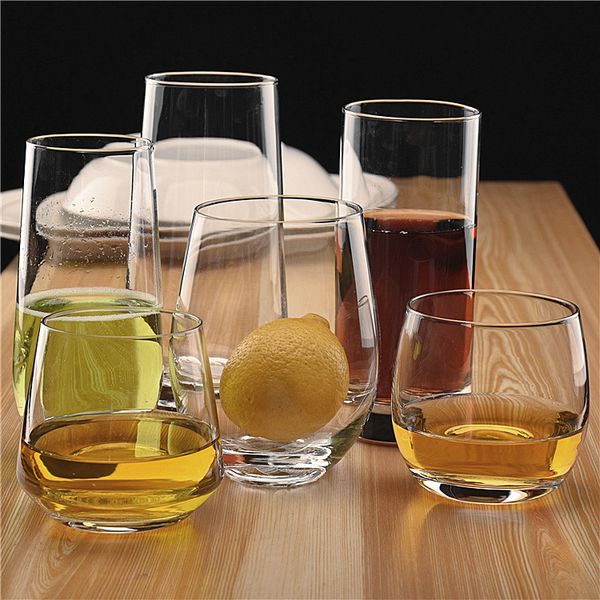 

classic durable o pattern tumbler stemless wine glass for red wine and white wine