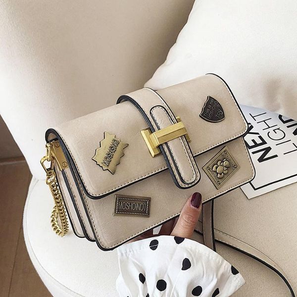 

new retro fashion bags for women 2020 ladies square bag pu leather small bag women's handbag chain tote shoulder messenger bags