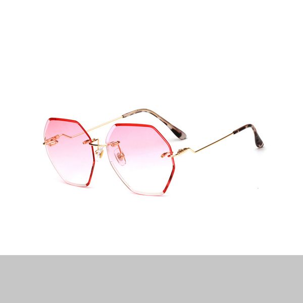 

2021 new women cut edge polygonal irregular frameless sunglasses vintage outside sun glasses for men 5526olo kyzk, White;black