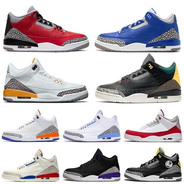 

2020 new quality mens designer basketball shoes iii red cement unc varsity royal laser orange jumpman knicks rivals sport shoes
