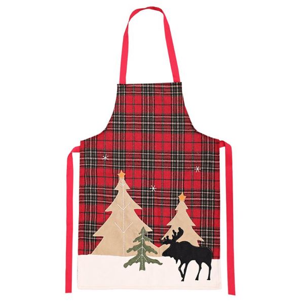 

aprons christmas decoration apron cotton twisted plaid creative for kitchen home cleaning accessories