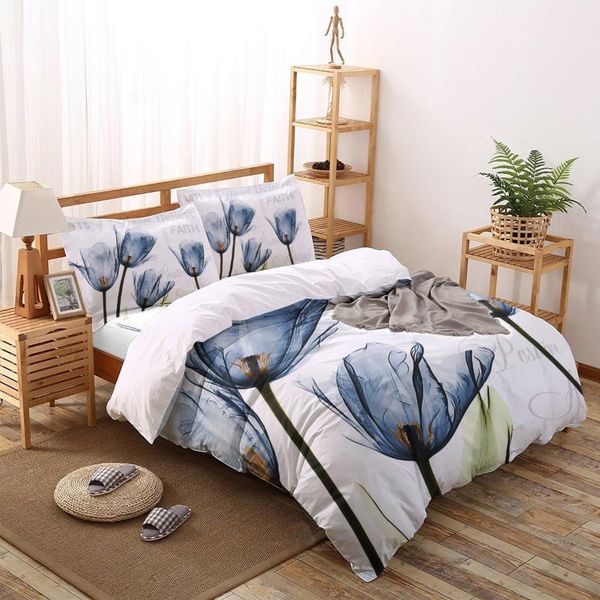 

bedding sets blue tulip set four of customized bed sheets luxury1