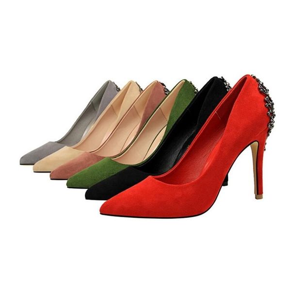 

2020 luxury mark pointed high heel wedding toe elegant women designer silk metal decoration from ladies bombs 96cg, Black