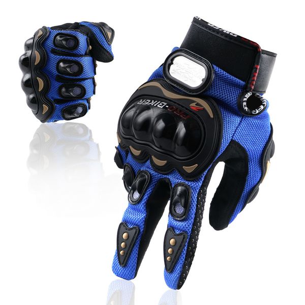 

full finger motorcycle glove gants moto luvas motocross summer breathable motorbike guantes off road bicycle racing gloves, Blue;gray
