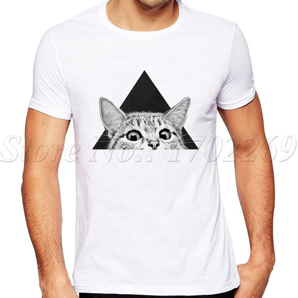 

2019 новая мода вы спали еще printed футболка мужская с коротким рукавом hipster tops лето vintage cat дизайн тройники спорта толстовка с ка