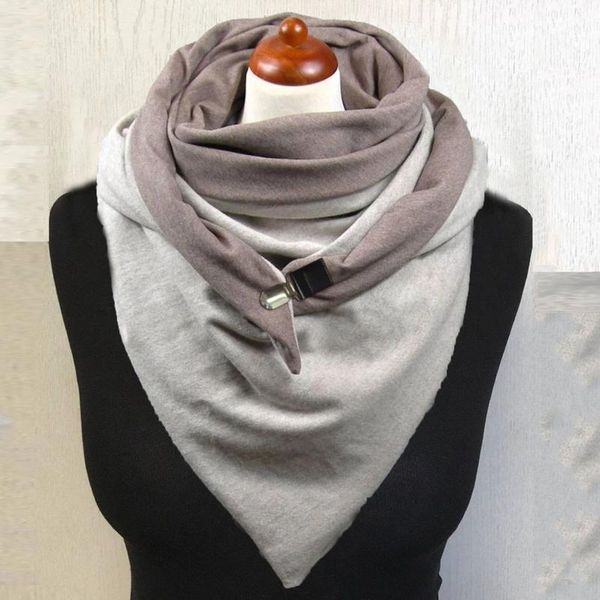 

scarves women printing scarf fashion retro female patchwork button multi-purpose shawl casual warm foulard femme#lr1, Blue;gray