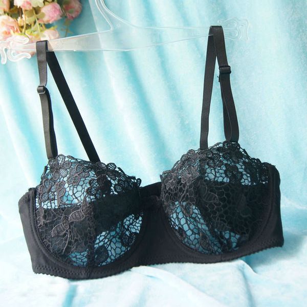 

ladies embroidery lace women bra mesh brassiere bralette underwear lingerie black red white size a b c d 75 80 85 90 95 100 201021, Red;black