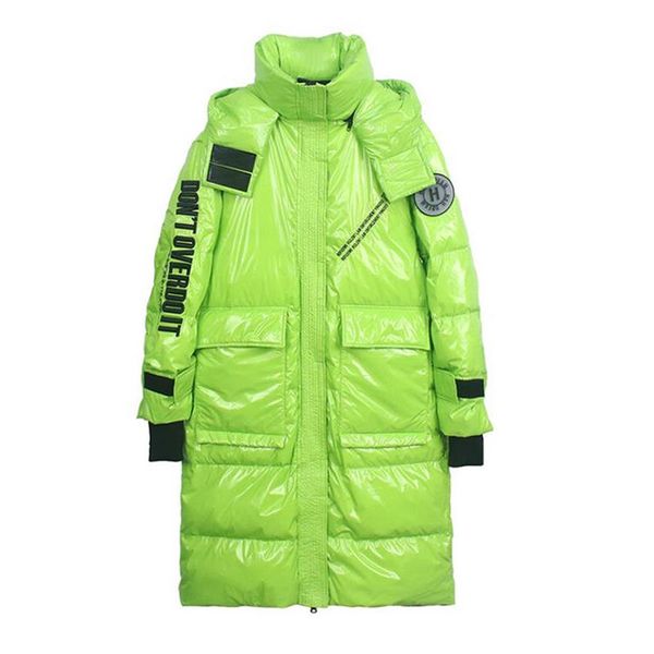 

women waterproof donsjack winter long removed white duck length born middle parka fashion loss hooded fat jacket ihqig, Black;white