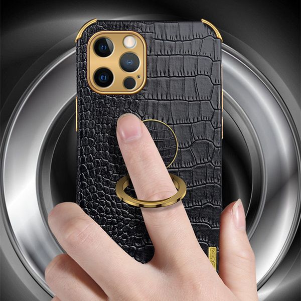 Case Crocodile Pattern Pelle Coque per iPhone 11 12 13 Pro xs max xr x Protettore dello schermo per 8 6 7 più SE 5 5Scover