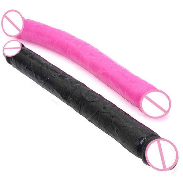 Nxy Dildos Anal Brinquedos Dupla Cabeça Artificial Pênis Fêmea Plug Automóvel Movimento Masturbação JJ Produtos adultos 0225