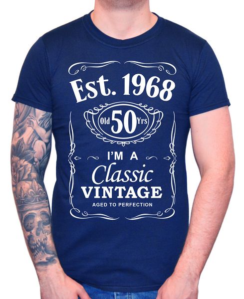 

cool tee shirt men's 50th birthday t-shirt est 1968 vintage man fiftieth 50 years gift summer t-shirt sport hooded sweatshirt hoodie