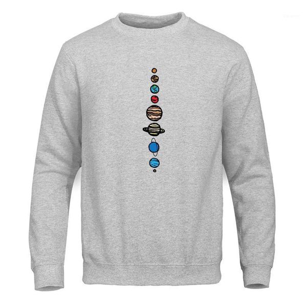 

2020 novel design men fashion planets colour sweatshirt funny autumn hip hop sportswear winter fleece harajuku streetwear1, Black