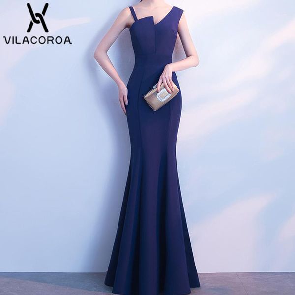 

elegant sleeveless solid irregular neck banquet dress for women vestidos long party fishtail women's dresses vestidos de fiesta1, Black;gray