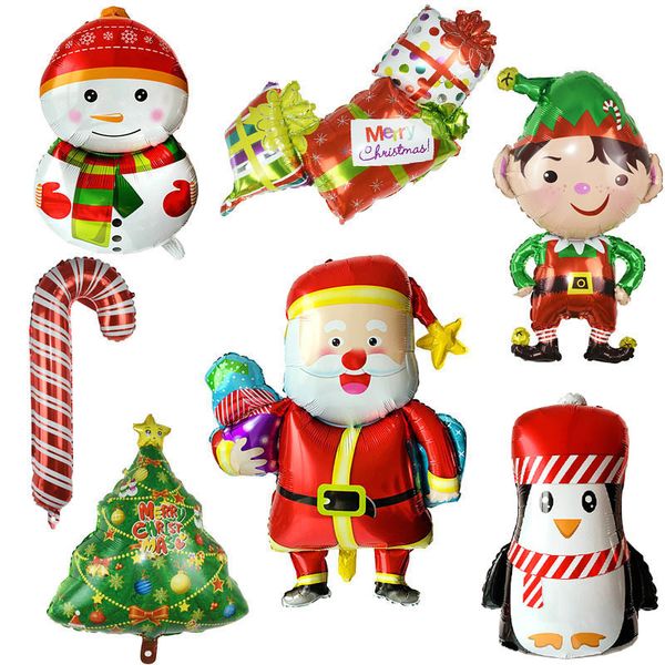 

merry decoration santa claus snowman foil balloons christmas party decorations xmas new year decor