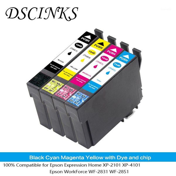 

t04e3 t04e4 compatible ink cartridge with dye for expression home xp2101 xp4101 workforce wf-2831 wf-28511 cartridges