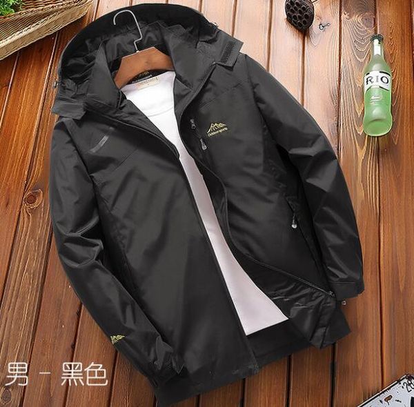 

2021 waterproof man in a hoodie breathable casual spring jacket outwear windbreaker tourism mountain raincoat men's clothes 2r5p, Black;brown