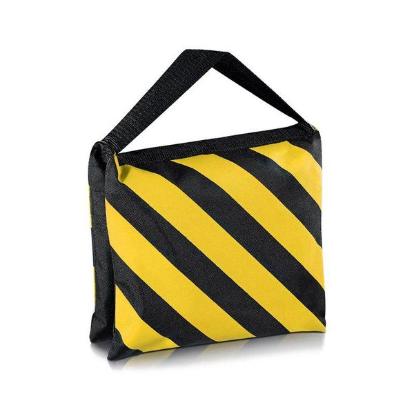 

6 pack dual handle sandbag, black/yellow saddlebag for pgraphy studio video stage film light stands boom arms tripods