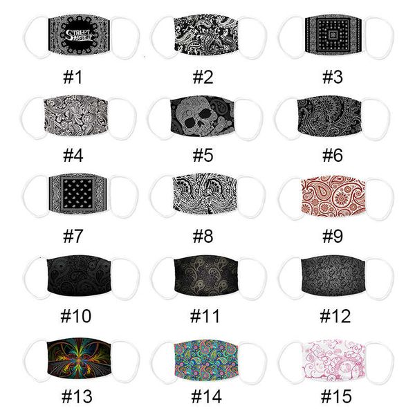 

paisley flower camouflage solid color designer adjustable protective mask dust and haze breathable sunshade face masks ship