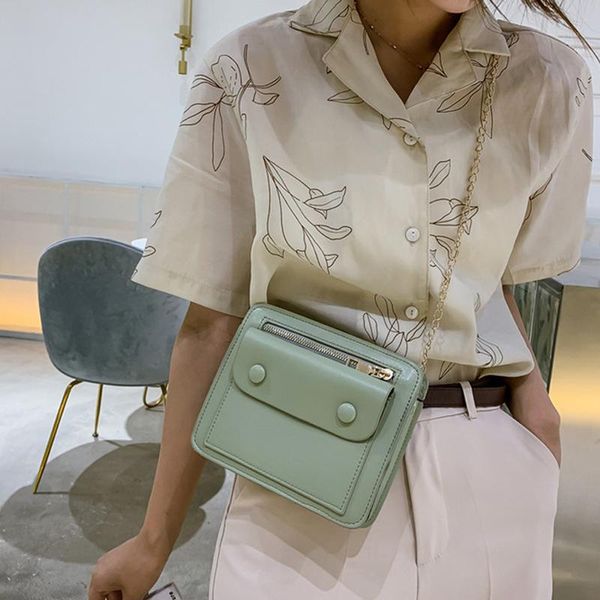 

2020 spring new fashion women shoulder bag chain strap zipper designer handbags clutch bag ladies messenger bags