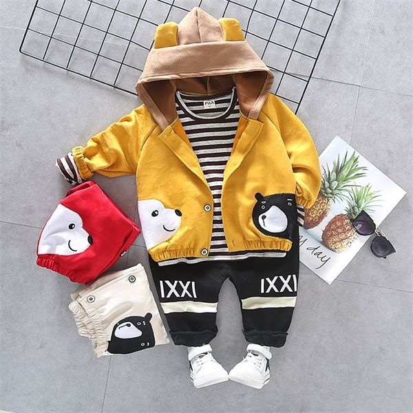 

children cute baby girl clothes set children long sleeve printed toddler baby set three-piece cute bab1 2 3 4 years q1111, White