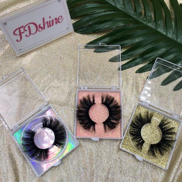 

false eyelashes 25mm 3d mink lashes 100% handmade 6pairs/lot fluffy and thick