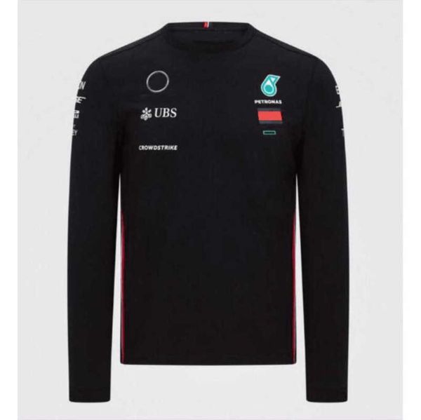 

petronas mens luxury mercedes amg t shirts brand sweatshirts f1 formula one racing women casual long sleeve t-shirts benz lewis hamilton tea, White;black