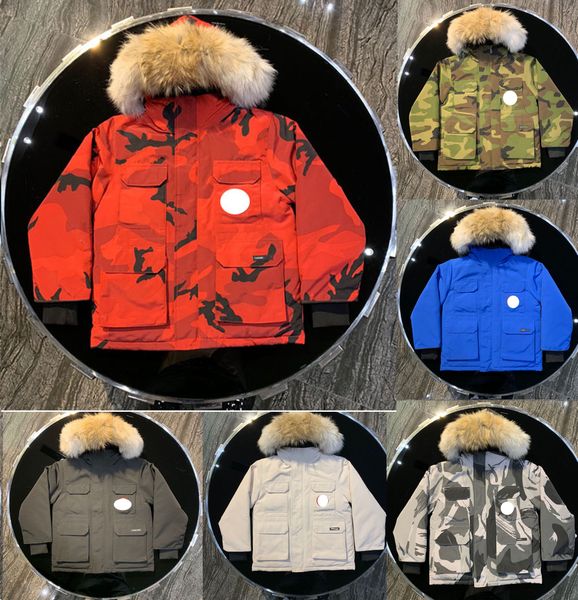 

new boy canada child winter down parka brand designer winter 90% white velvet down jacket outdoor sports norther down jacket3, Blue;gray