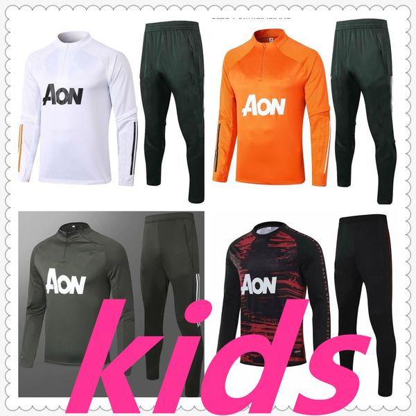 

20 21 kids football training suit soccer tracksuit 2020 2021 kids football tracksuit survetement foot chandal jogging, Black