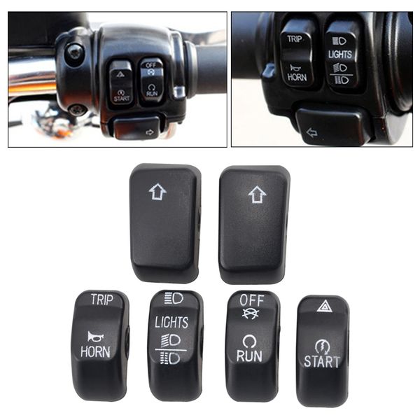 

6шт / set chrome hand control caps перек.кнопки пригодны для harley touring 96-13
