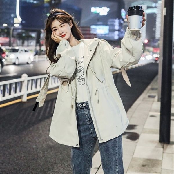 

2021 new female blouse spring korean autumn solid-style amendment casual temperament rectal tube type traction string overalls we3q, Tan;black